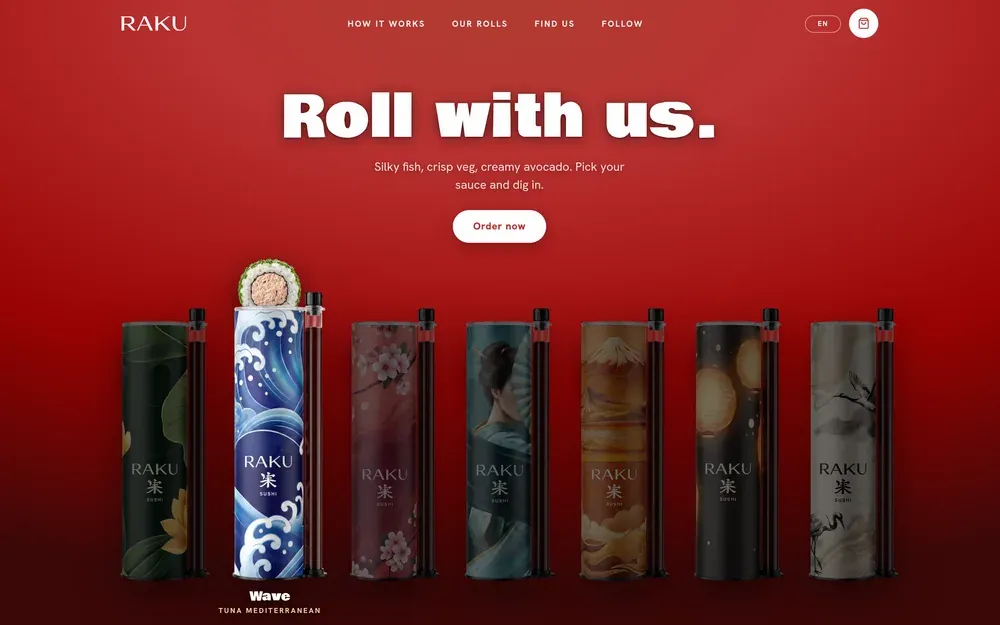 Raku Sushi website