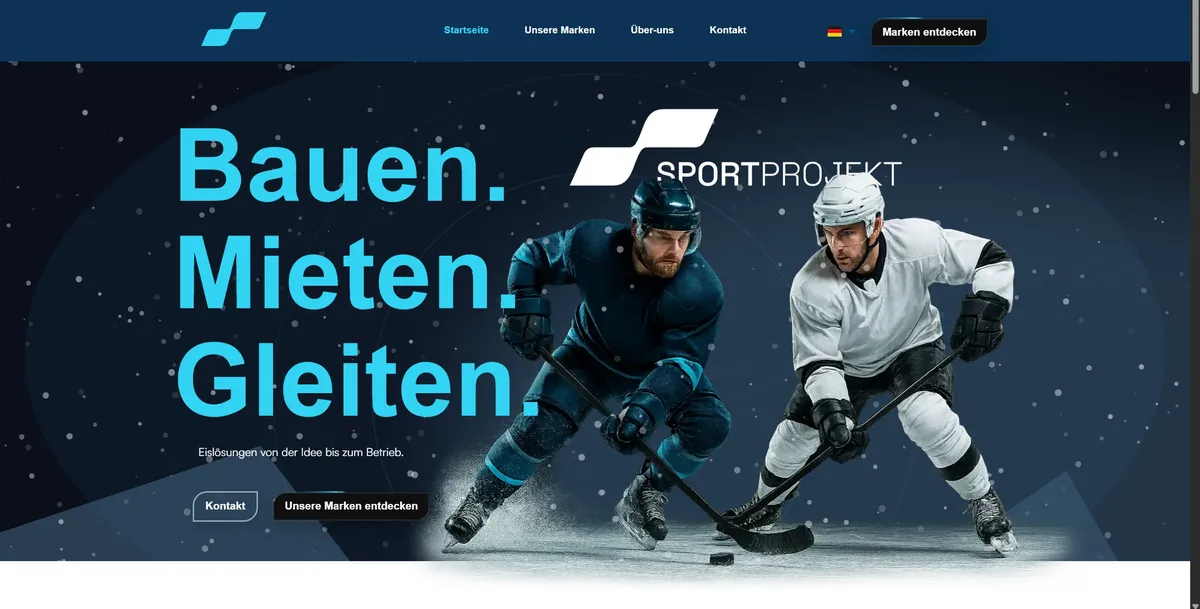 Sportprojekt website